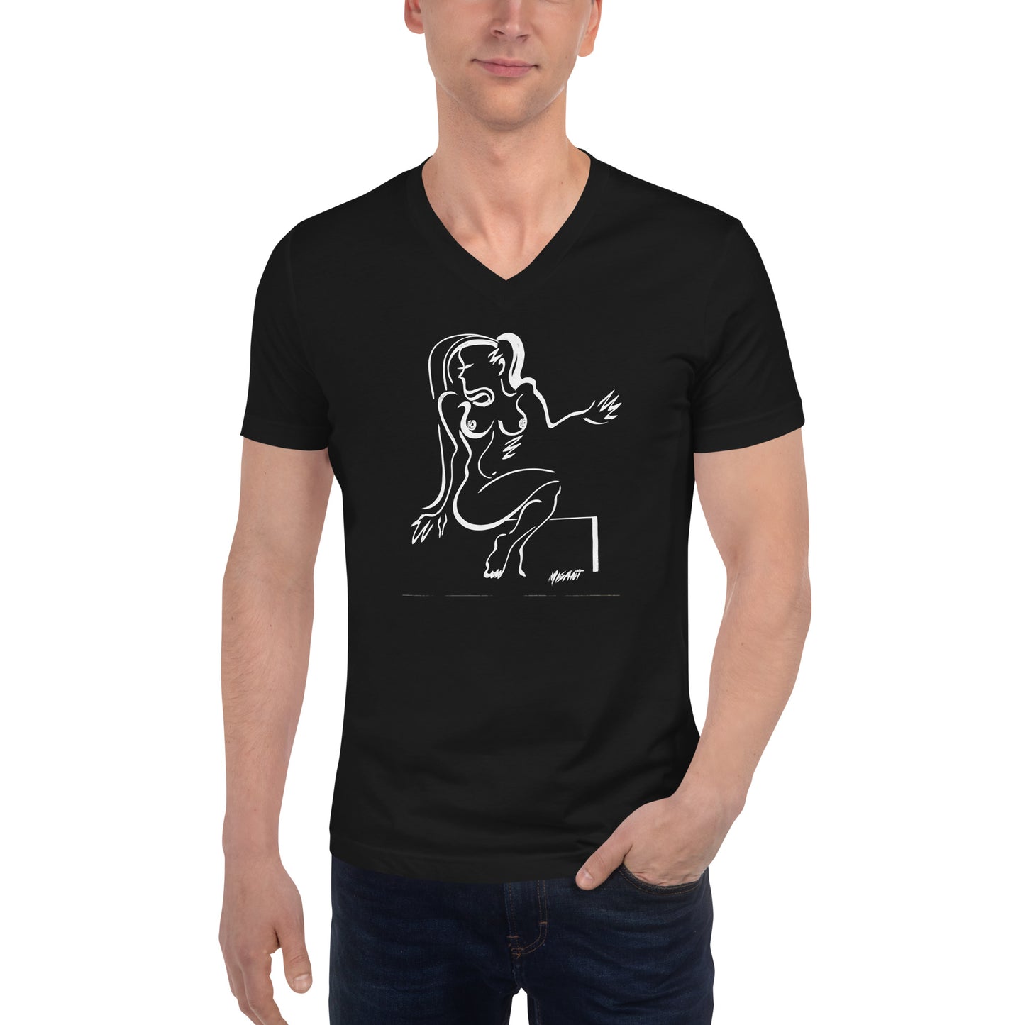 Santana Girl # 1 - Unisex Short Sleeve V-Neck T-Shirt