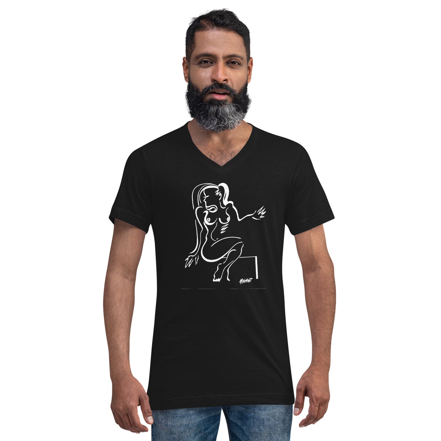 Santana Girl # 1 - Unisex Short Sleeve V-Neck T-Shirt