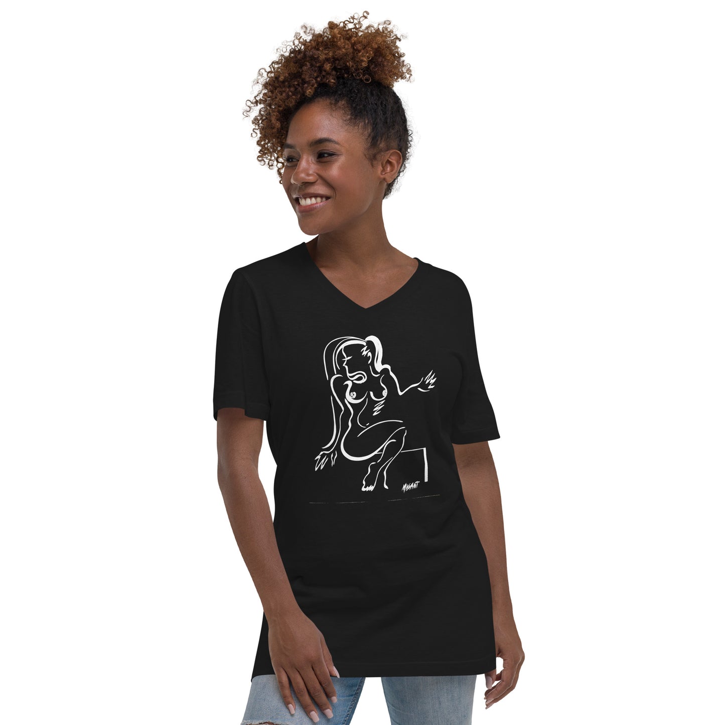 Santana Girl # 1 - Unisex Short Sleeve V-Neck T-Shirt