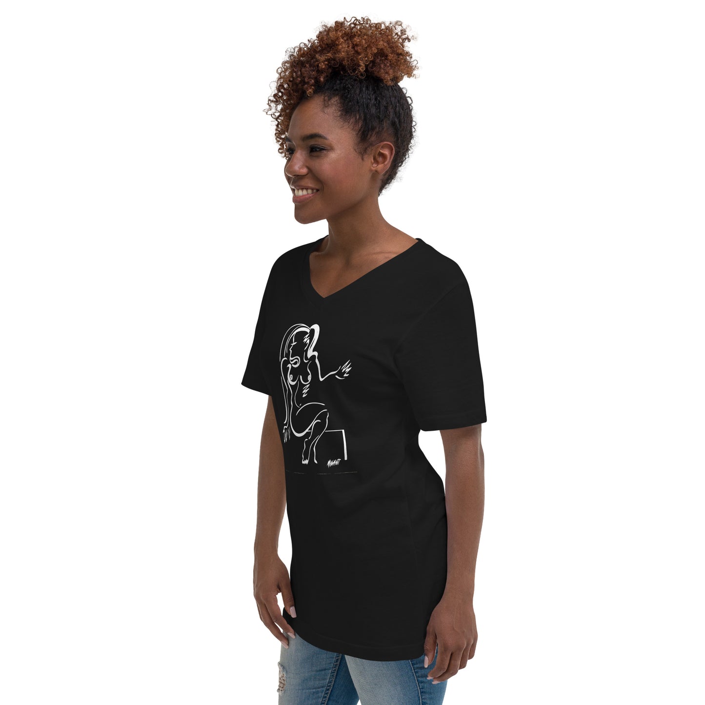 Santana Girl # 1 - Unisex Short Sleeve V-Neck T-Shirt