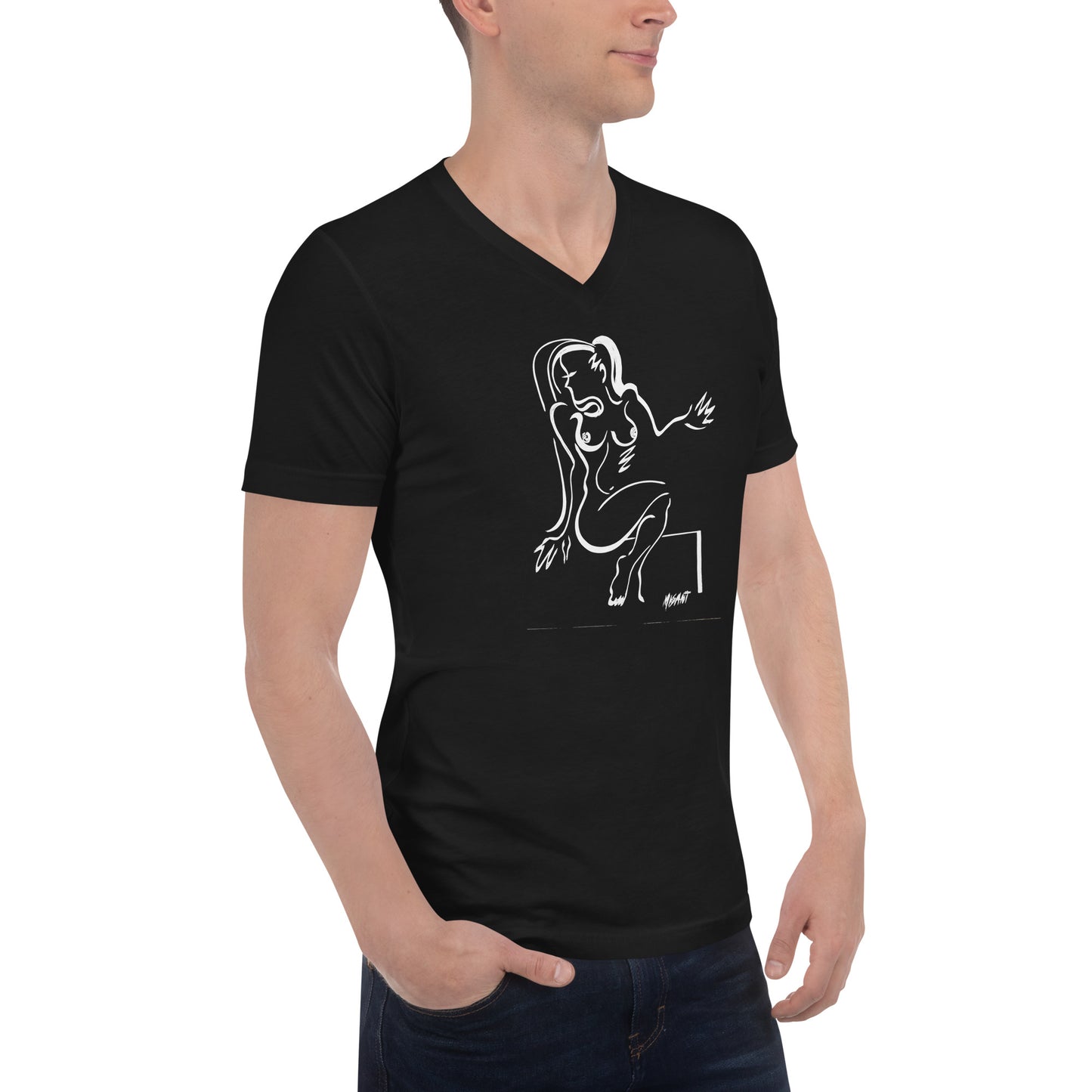 Santana Girl # 1 - Unisex Short Sleeve V-Neck T-Shirt