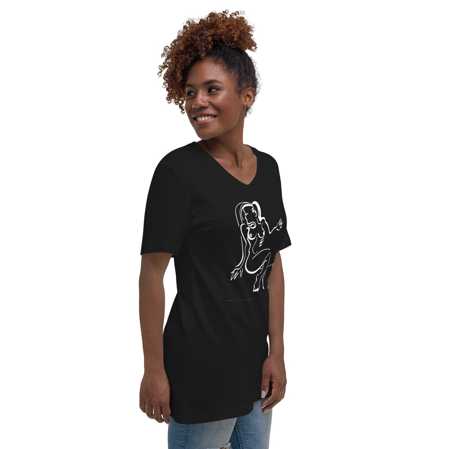 Santana Girl # 1 - Unisex Short Sleeve V-Neck T-Shirt