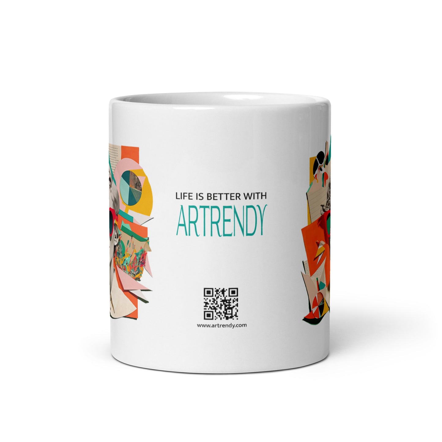 Life is Better with Artrendy - White glossy mug