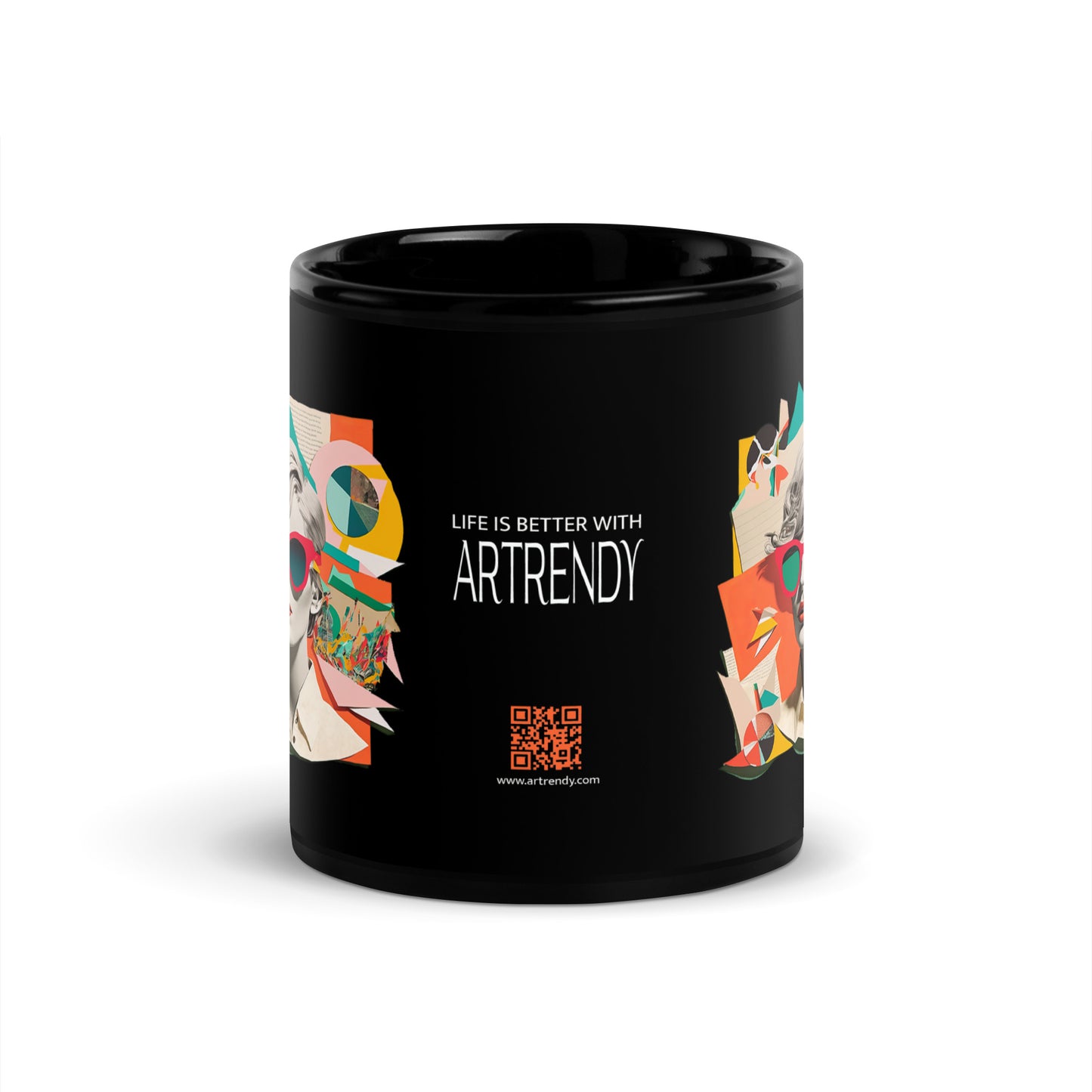 Life is better with Artrendy - Black Glossy Mug