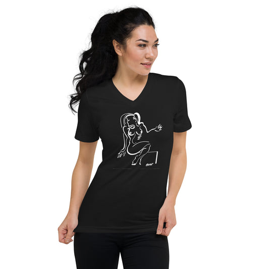 Santana Girl # 1 - Unisex Short Sleeve V-Neck T-Shirt