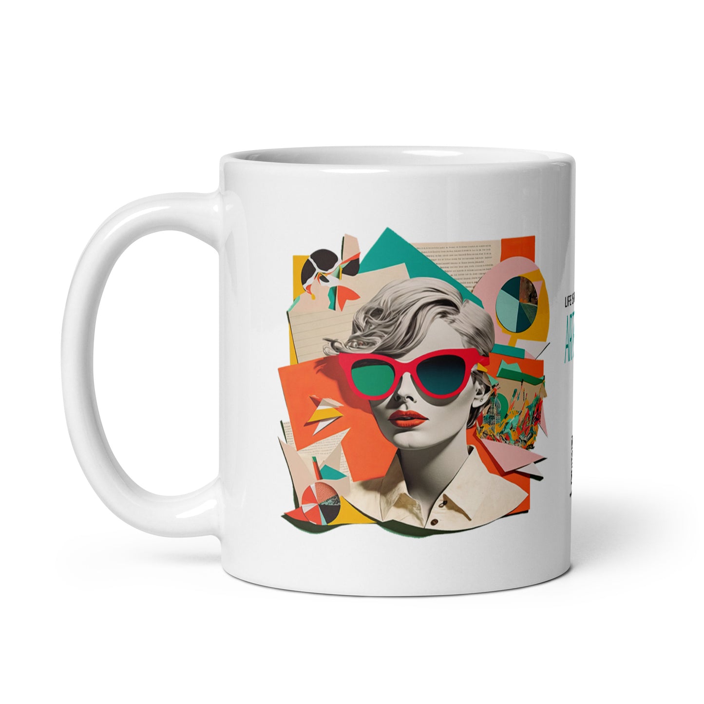 Life is Better with Artrendy - White glossy mug